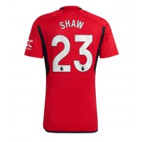Pánský Fotbalový dres Manchester United Luke Shaw #23 2023-24 Domácí Krátký Rukáv